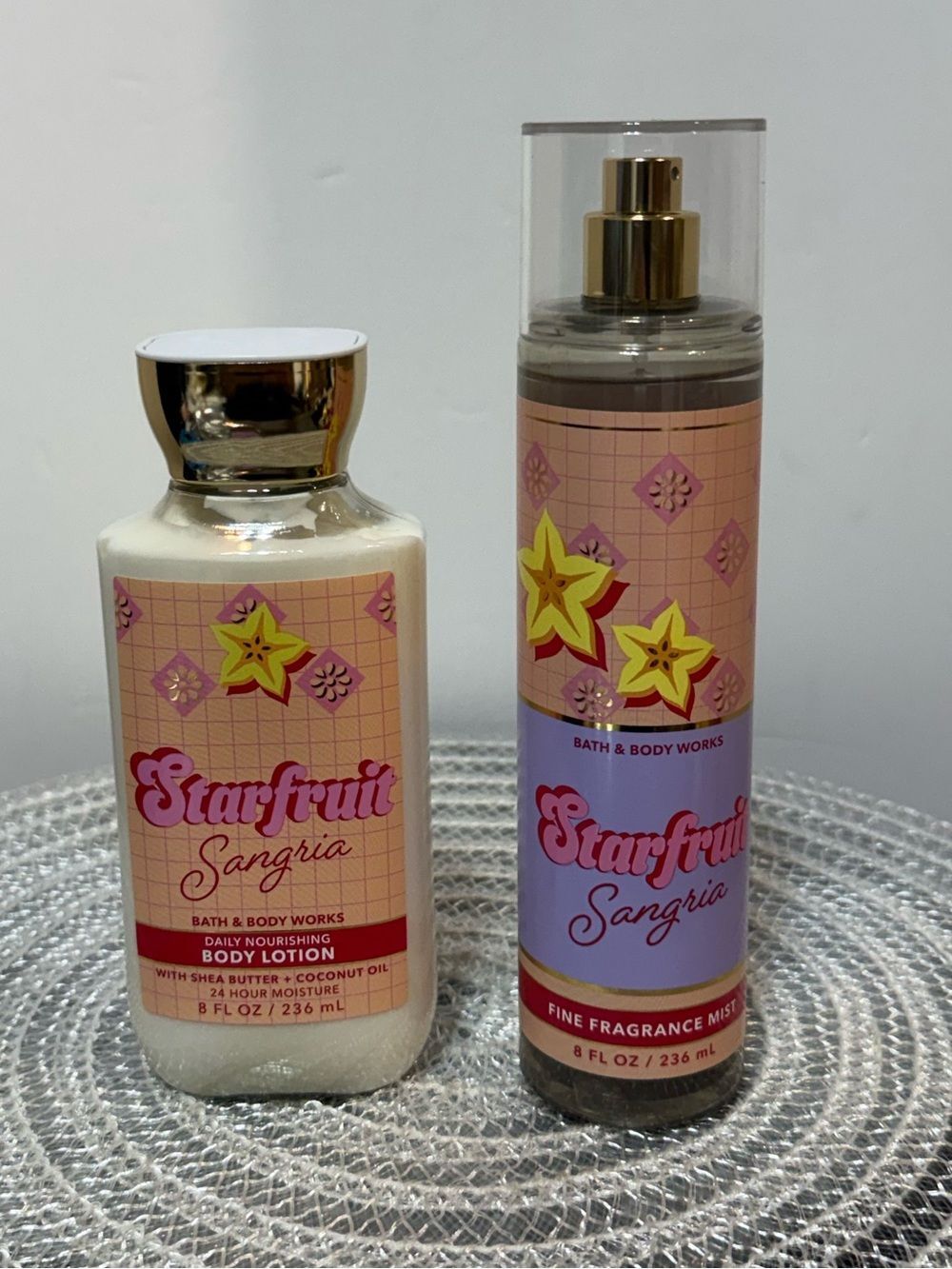 BBW Starfruit Sangria Fragrance Mist and Body Lotion Set of 2 NWT